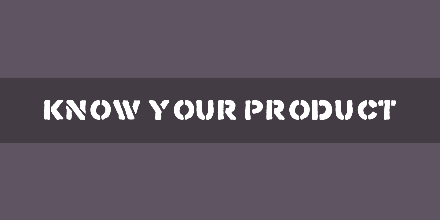 Шрифт Know Your Product